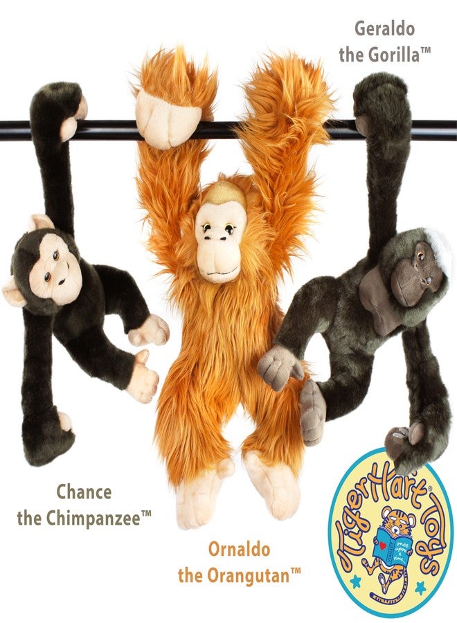 TigerHart Chance The Chimpanzee - 14 Inch (with Hanging Arms Outstretched) Large Hanging Monkey Chimp Stuffed Animal Plush Ape - Image 5